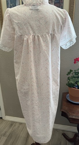 Grunge House Patio Dress Kawai Vintage 90s Floral Medium Granny Button Lace - Bild 2 von 4