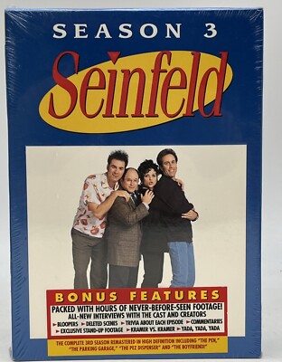 Seinfeld Season 3 NR - DVD 4-Disc Set Columbia Tristar 1991