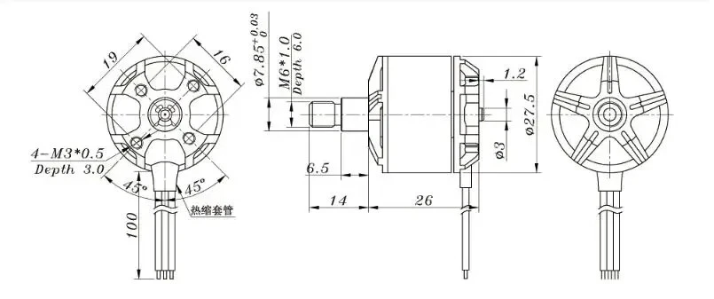 4x SUNNYSKY A2212 KV980 Outrunner Motor sin escobillas con tornillo autobloqueante CW/CCW Foto 4 de 4
