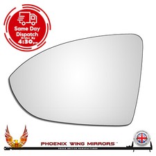 For VW Golf Mk7 Mk7.5 Wing Door Mirror Glass 2012-2020 Convex Left Hand Side