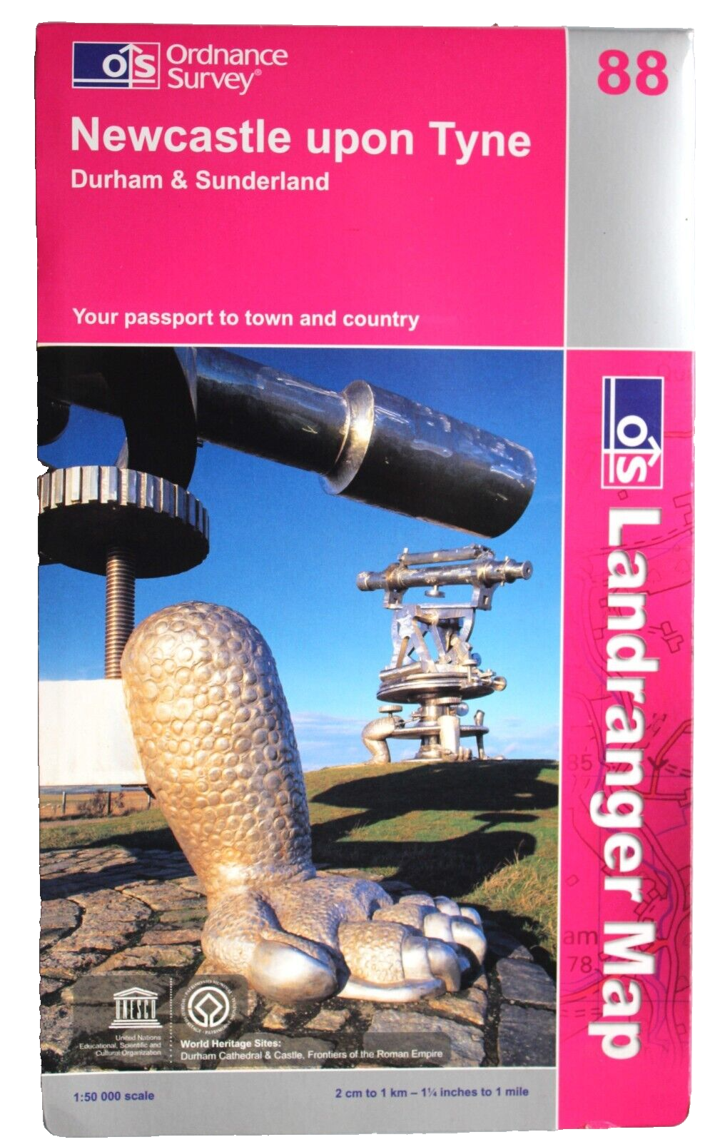 Ordnance Survey Landranger Sheet 88 Newcastle upon Tyne  Durham & Sunderland 5th