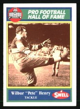 Wilbur Henry 1990 Swell Greats #6 Football Card