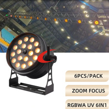 6PCS/Professional Stage Lighting RGBWAUv 6in1 Led Par Can 18pcs Led Par Light