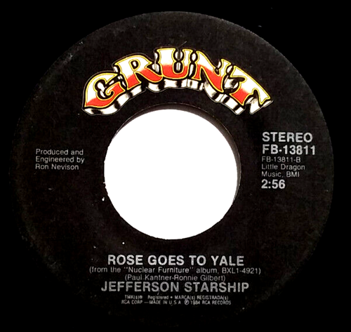 JEFFERSON STARSHIP - No Way Out / Rose Goes To Yale - Vinyl 45 1982 FB-13811 - Imagen 2 de 4
