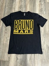 Bruno Mars Graphic Shirt Mens Size Large Black 24K Magic World Tour