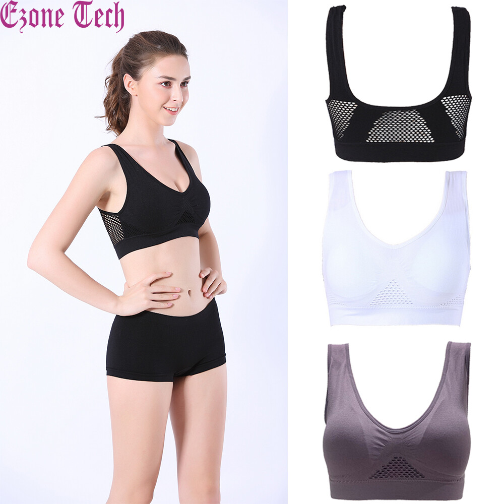Sujetador Deportivo para Mujer Alto Impacto Inalámbrico Sin Costuras Acolchado Confort S-XXL Entrenamiento Yoga