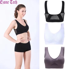 Women Sports Bra High Impact Wireless Seamless Padded Comfort S-XXL Workout Yoga