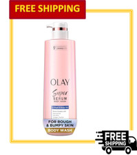 Olay Super Serum Body Wash for Rough  Bump Skin Exfoliating Mineral, 18.5 fl oz