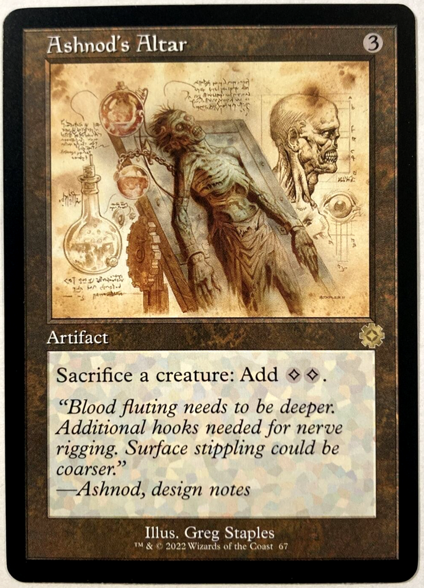 MTG Ashnod's Altar SCHEMATIC The Brothers' War Retro Artifacts 67