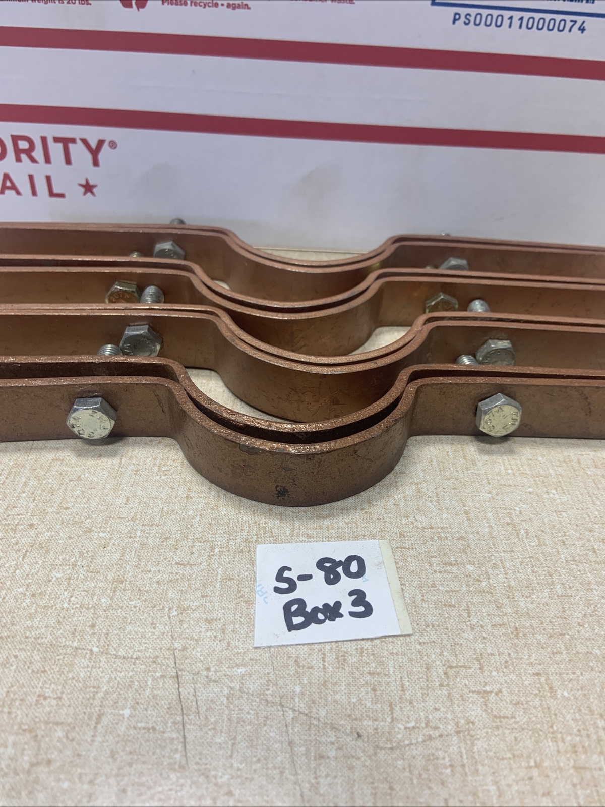 Copper Pipe Riser Friction Clamp 3” CT w/Bolts & Nuts Lot Of 4 | eBay