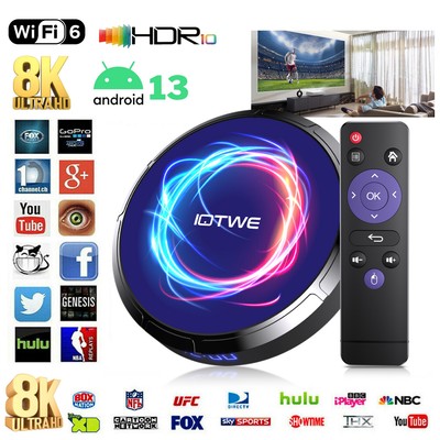 Android 13 Smart TV BOX T95 W Allwinner 4+128 GB Quad Core WIFI6 Media Streamer