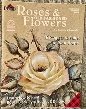 ROSES & OLD FASHION FLOWERS Decorative Painting Book GINGER EDWARDS