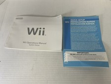 Nintendo Wii Operations Manual Book System Setup Directions Console Installation