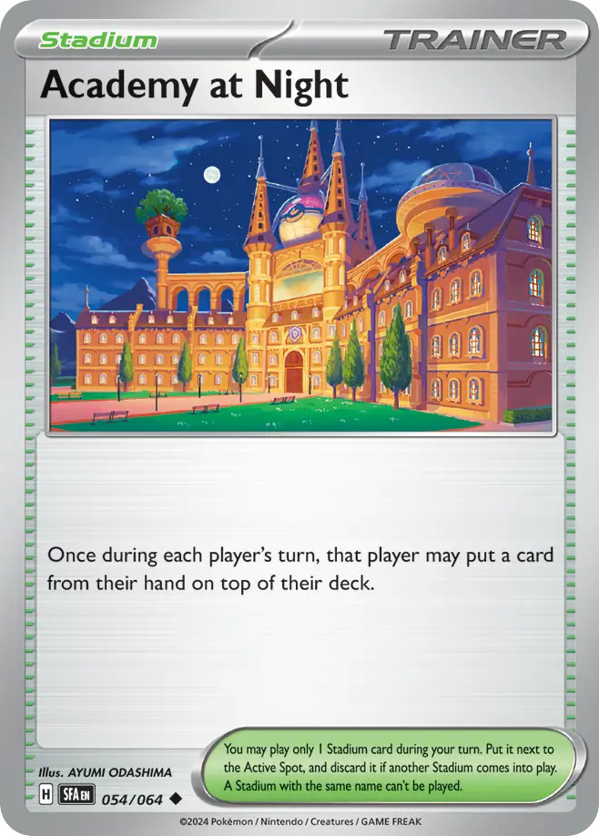 Academy at Night 54/64 Uncommon | Shrouded Fable | Pokemon Card
