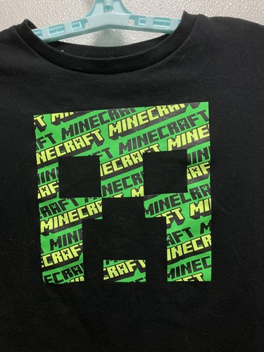 GUC MINECRAFT SWEATSHIRT PULLOVER RUNDHALS KINDER GR XL SCHWARZ/GRÜN/GELB - Bild 3 von 5