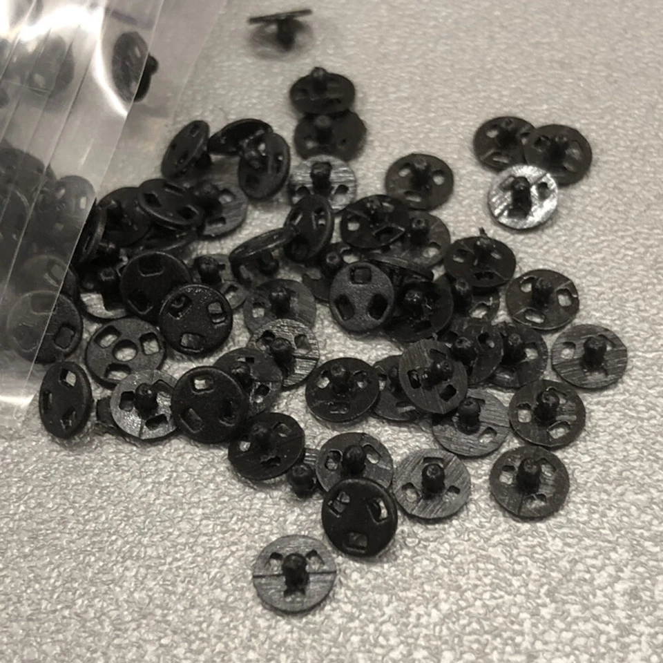 100 Pairs Mini Plastic Snap Button Invisible Buckle Toy Doll Garment Accessories - Image 2 of 4