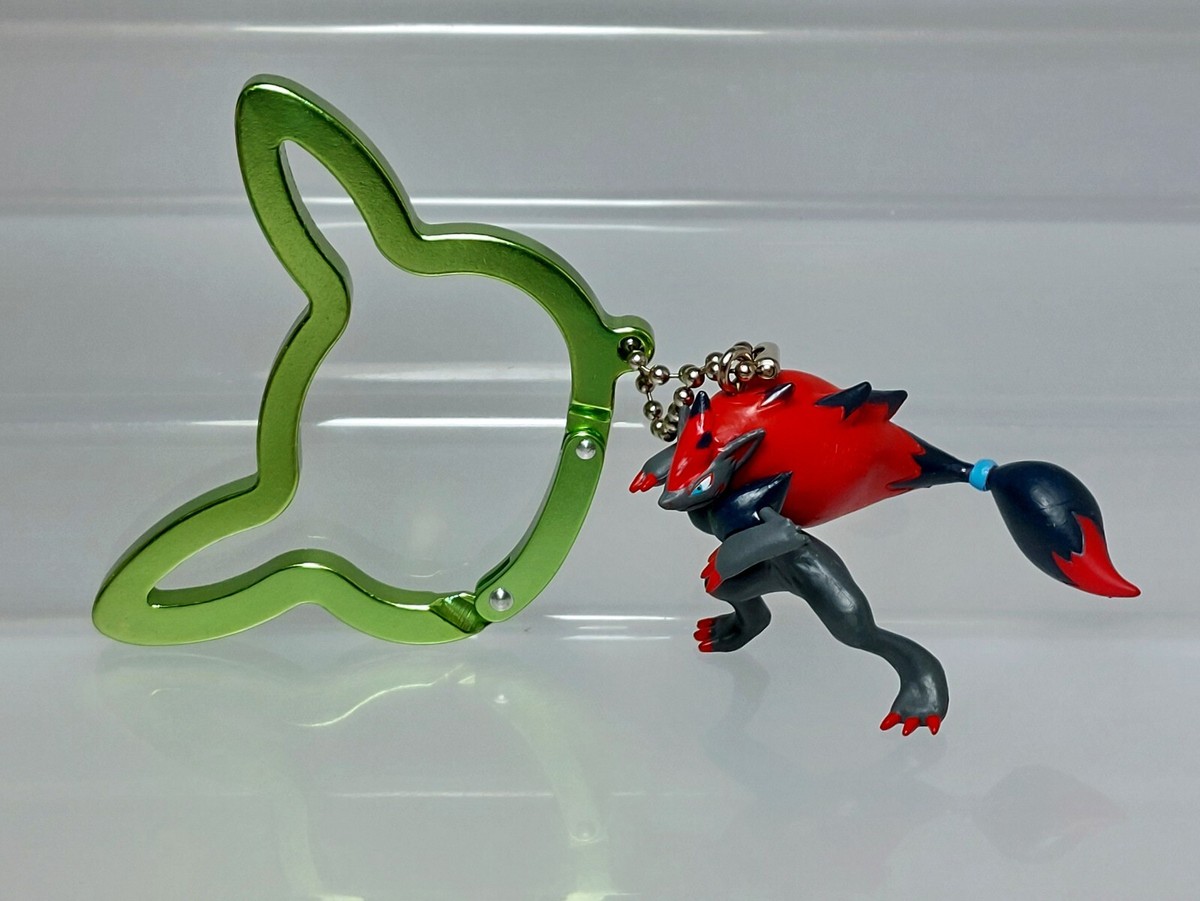 Pokemon Waku Waku Get Kuji Zoroark Keychain Figure & Pikachu