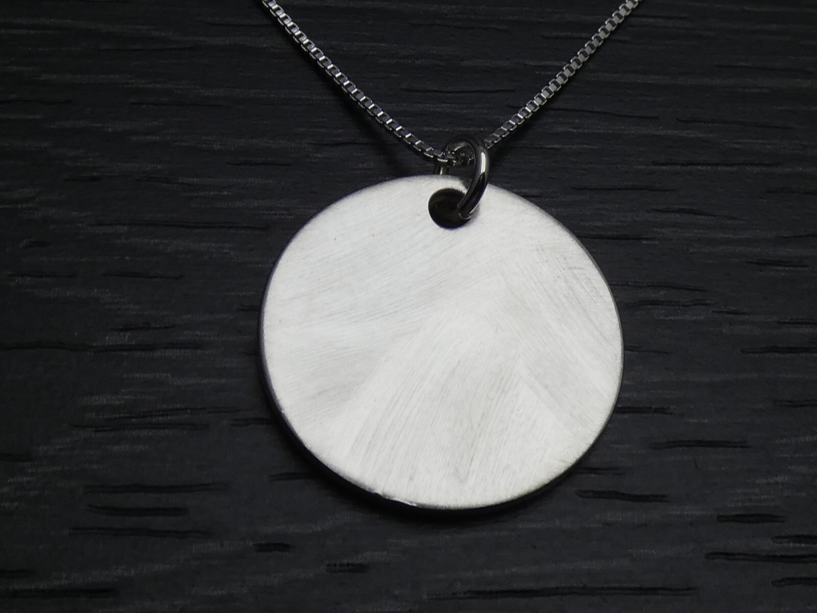 Sterling Silver Unique Simple Round Brushed Penda… - image 3