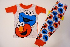 Sesame Street Infant Toddler Boys Pajamas 2pc Set Elmo Cookie 9M 12M 18M 24M NWT