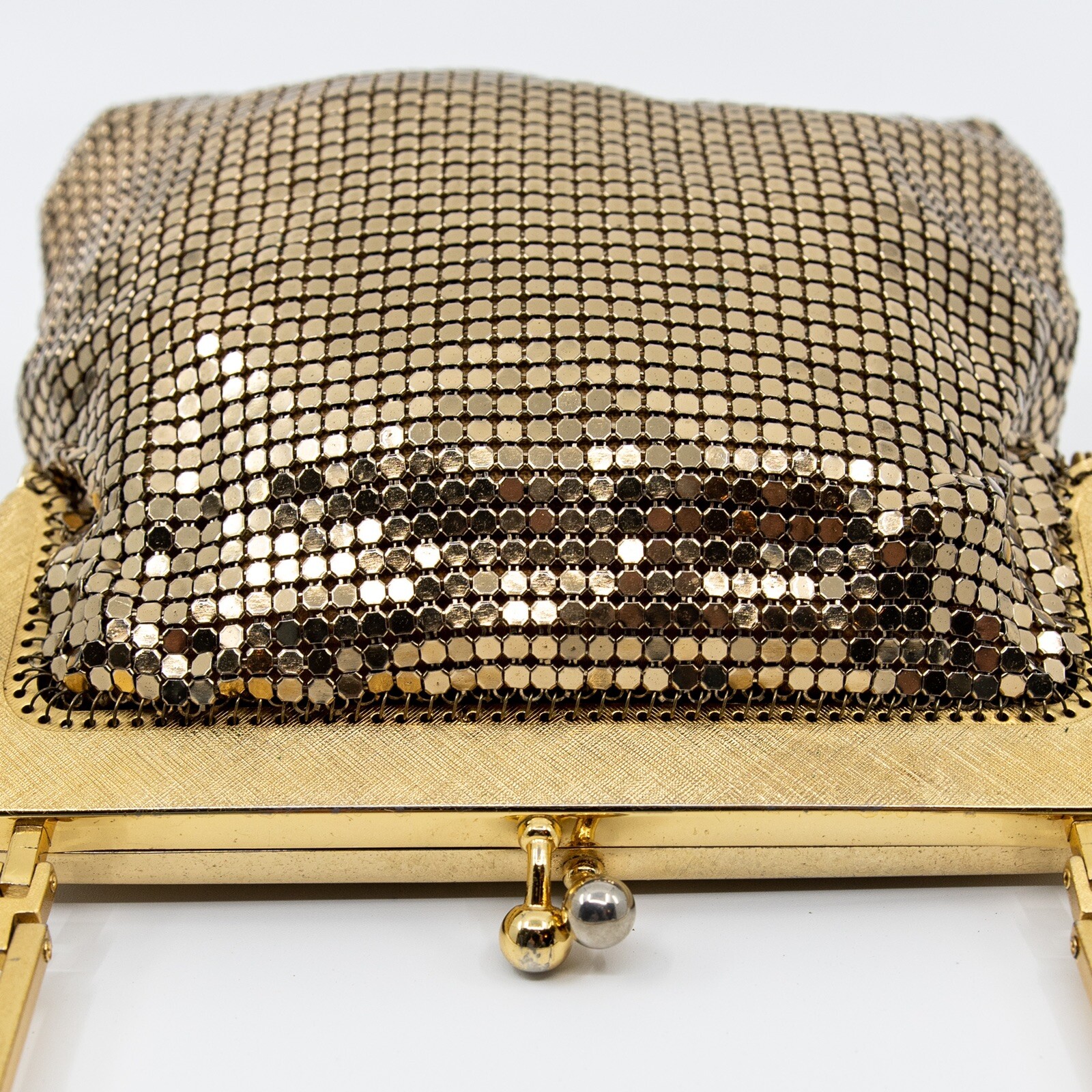 Vintage GLOMESH double solid metal strap gold han… - image 4