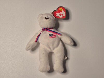 Ty Teenie Beanie Baby Libearty the Bear USA Bär Original mit Tag Amerika