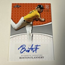 2022 leaf perfect game national showcase boston flannery ba-bf1 7/ 30