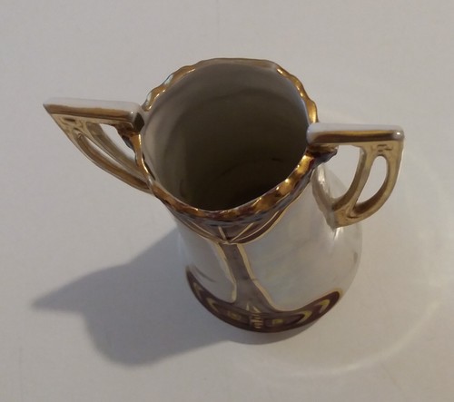 Jugendstil Porzellan Vase mit Modell Nummer um 1900 - Bild 3 von 10
