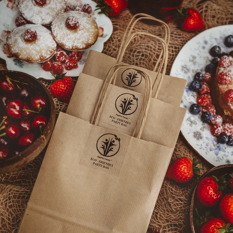 Bolsas ecológicas para fiesta de cumpleaños, sin plástico, precargadas por Healthy Family Foto 4 de 4