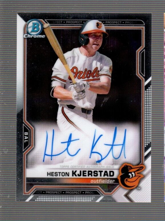Heston Kjerstad 2021 Bowman Chrome Base Prospect Autograph Orioles