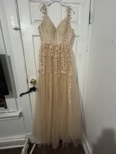 Dress Floor Length Gold/Champagne