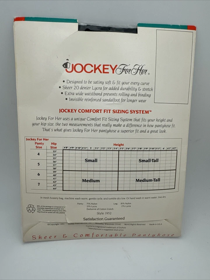 连裤袜 JOCKEY 适用于她燕尾服黑色小号/高透明 20 控制上衣 GR61 — 第 2/2 张图片