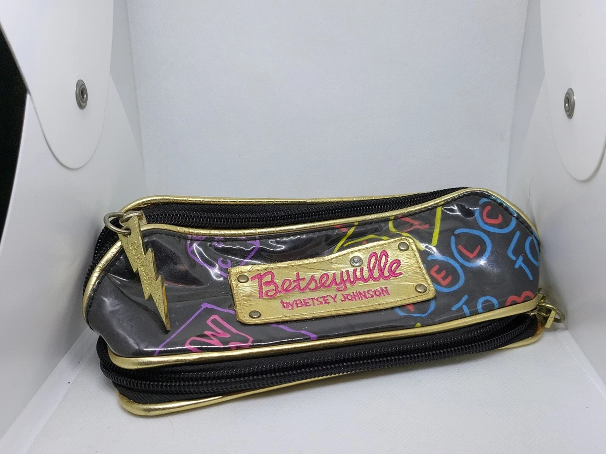 Betsey Johnson Luv Betsey Gracey Pouch with Pom Wristlet Clutch Handbag  New! | eBay