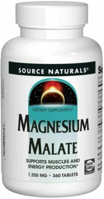 Source Naturals Magnesiummalat, 1.250 mg,,,, 360 Tabletten ***SALE***