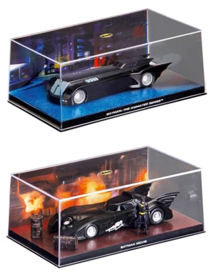 Lot de 2 Batmobile 1/43 Véhicules de Batman Eaglemoss Voiture Model Car LB01 - Photo 1/4