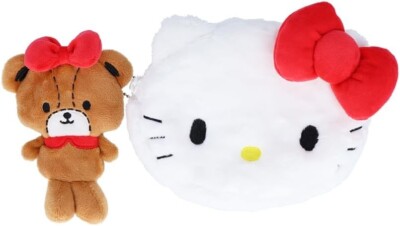 NEU Japan exklusives Hello Kitty & Tiny Chum Plüsch Kosmetiktasche Set Geschenk