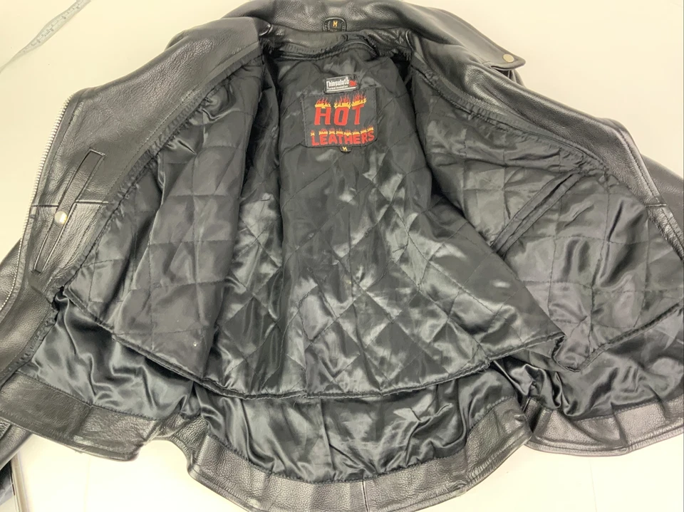 Hot Leathers женщин средний кожаная куртка черный мотоциклиста мотоцикла зажим талии - Изображение 4 из 4