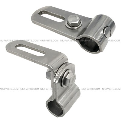 Split Style Clamp Mounting Braces & Angle Stainless Fit 3/4'' Round Mirror Arms
