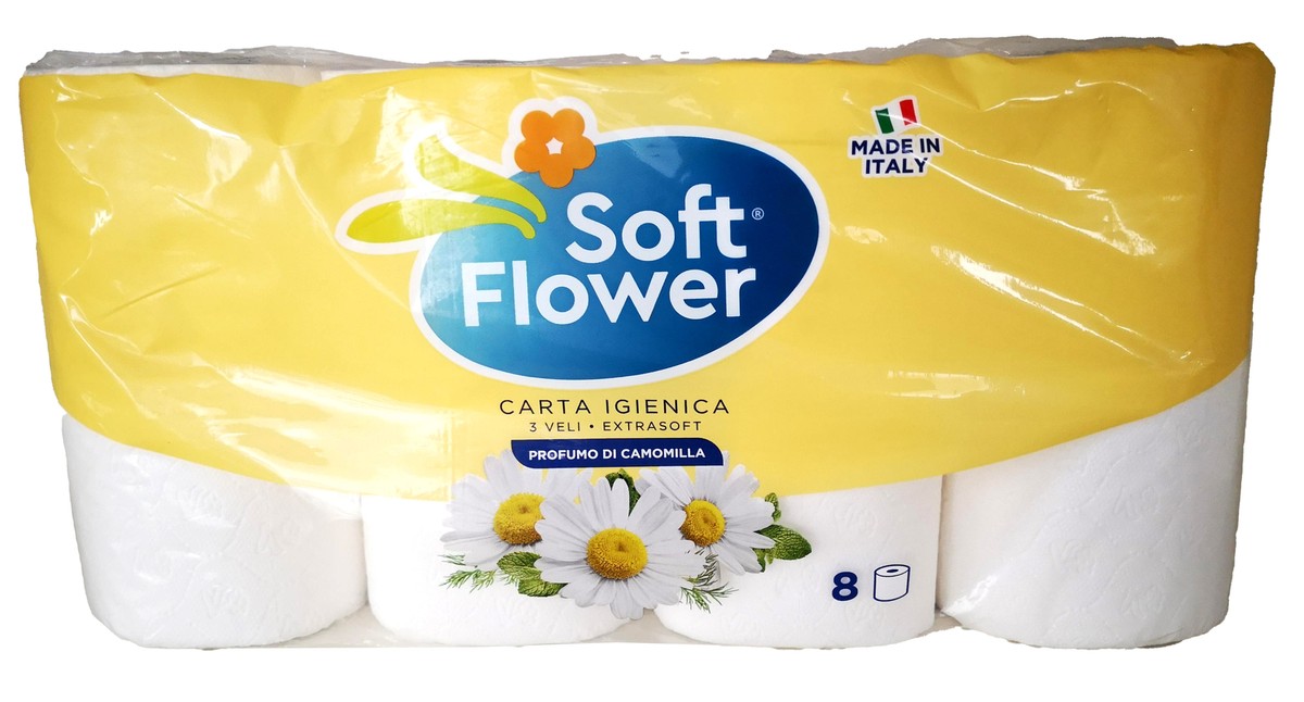 Soft Flower Rotoli Igienica Veli Camomilla Made In Italy
