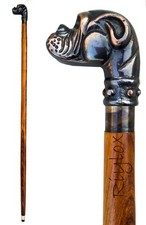 Walking Cane Walking Stick Antique Finish Costume Wooden Cane Foldable Rosewo...