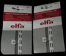 Lot Of 2 ELFA HANG STANDARD WALL CLIPS NEW ORIGINAL PACKING 470768-2 In Each Pkg