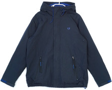 Vintage Fred Perry Dark Navy Blue / Black Full Zip Parka Men's M