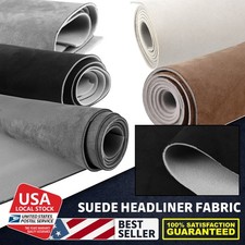 BLACK/GARY/BEIGE Suede Headliner Fabric Material Interior Roof Liner Upholstery