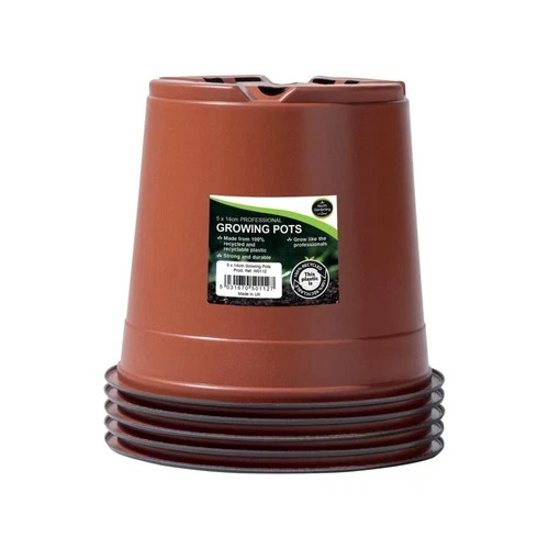 Garland Professional Growing Pots  Pack of 5 x 14cm 100% recycled plastic