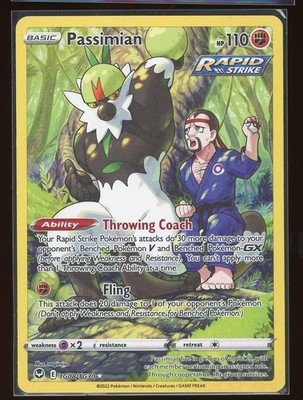Pokémon TCG Passimian Silver Tempest Holo Card TG08/TG30 Ultra Rare, Full Art NM