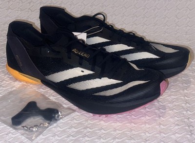 ADIDAS Adizero Ambition Black White Pink Mid Distance Track Spike Shoes Mens 13