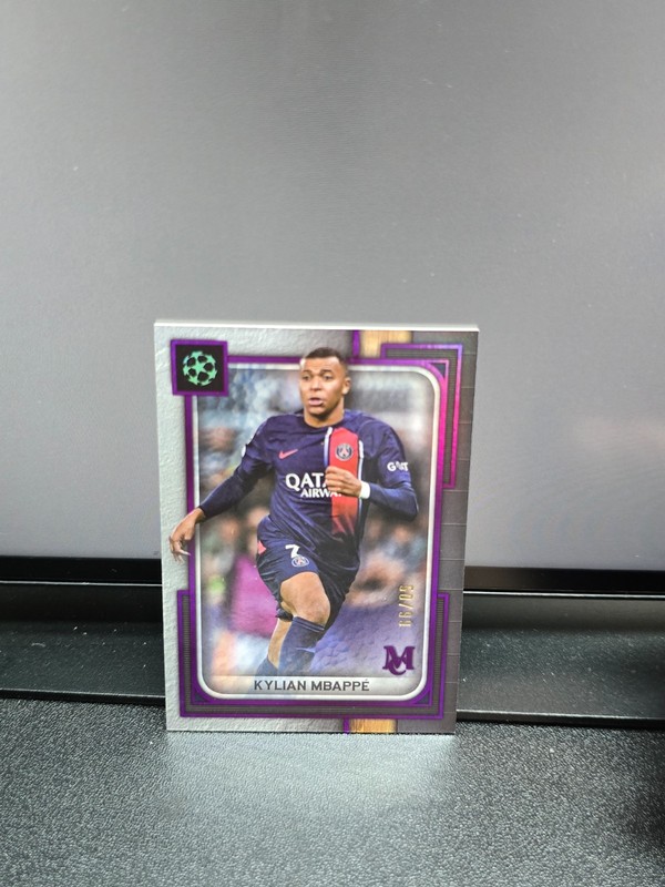 2023-24 Topps Museum UEFA purple /99-Kylian Mbappe