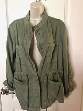 SANCTUARY WOMENS ARMY LIGHTWEIGHT JACKET MEDIUM GREEN