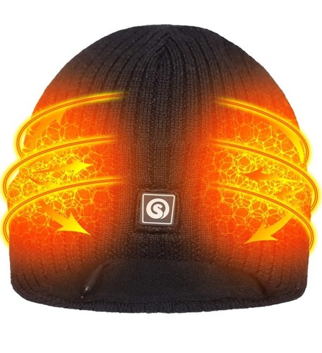 Sun Will Battery Heated Beanie Hat,Electric Rechargeable Warm - Black - Picture 1 of 4
