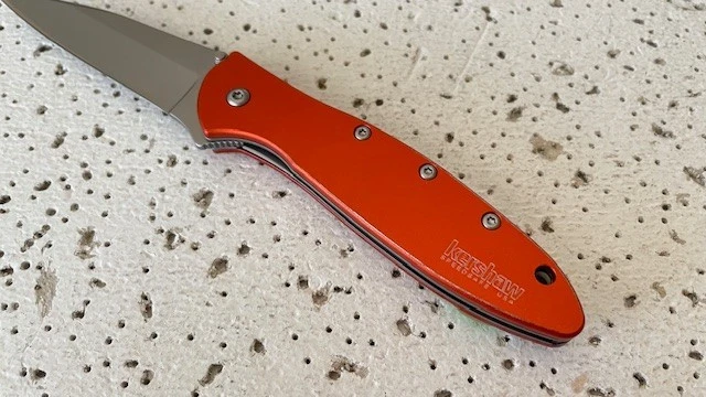1660OR Kershaw Naranja Mango Puerro A/S Linerlock Hoja Lisa Ken Cebolla Diseño Foto 4 de 4