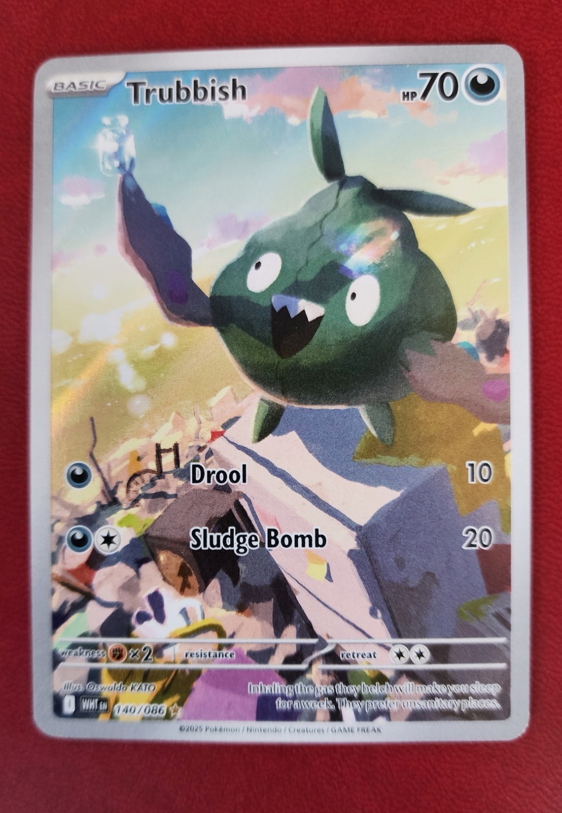 Trubbish 140/086 Sv: White Flare Holo Pokemon Card NM FRESH
